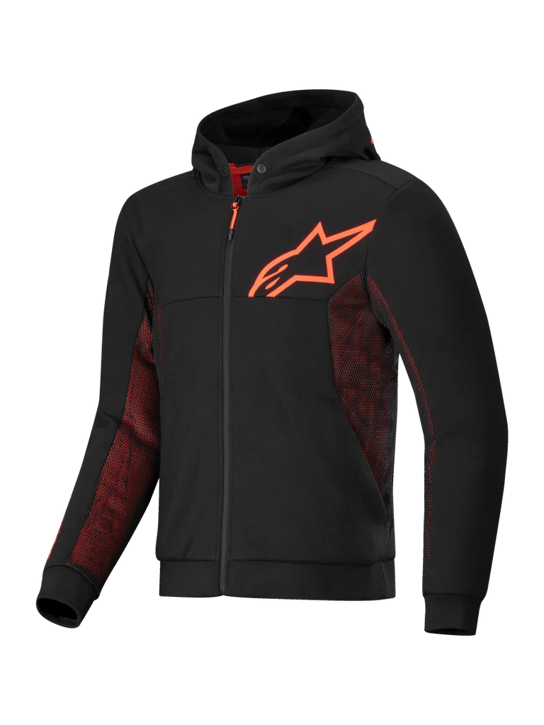 *NEW* Alpinestars Chrome Air Sport Hoodie Black Red Fluo - 42004251030..