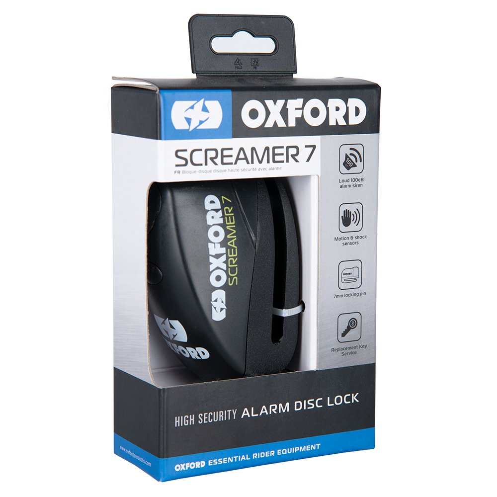 Oxford Screamer7 Alarm Disc Lock - LK289 Black / LK290 Yellow..