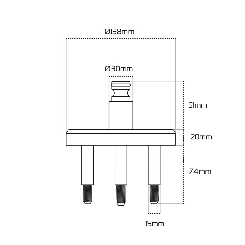 Oxford Beast Floor Lock Adaptor - LK113..