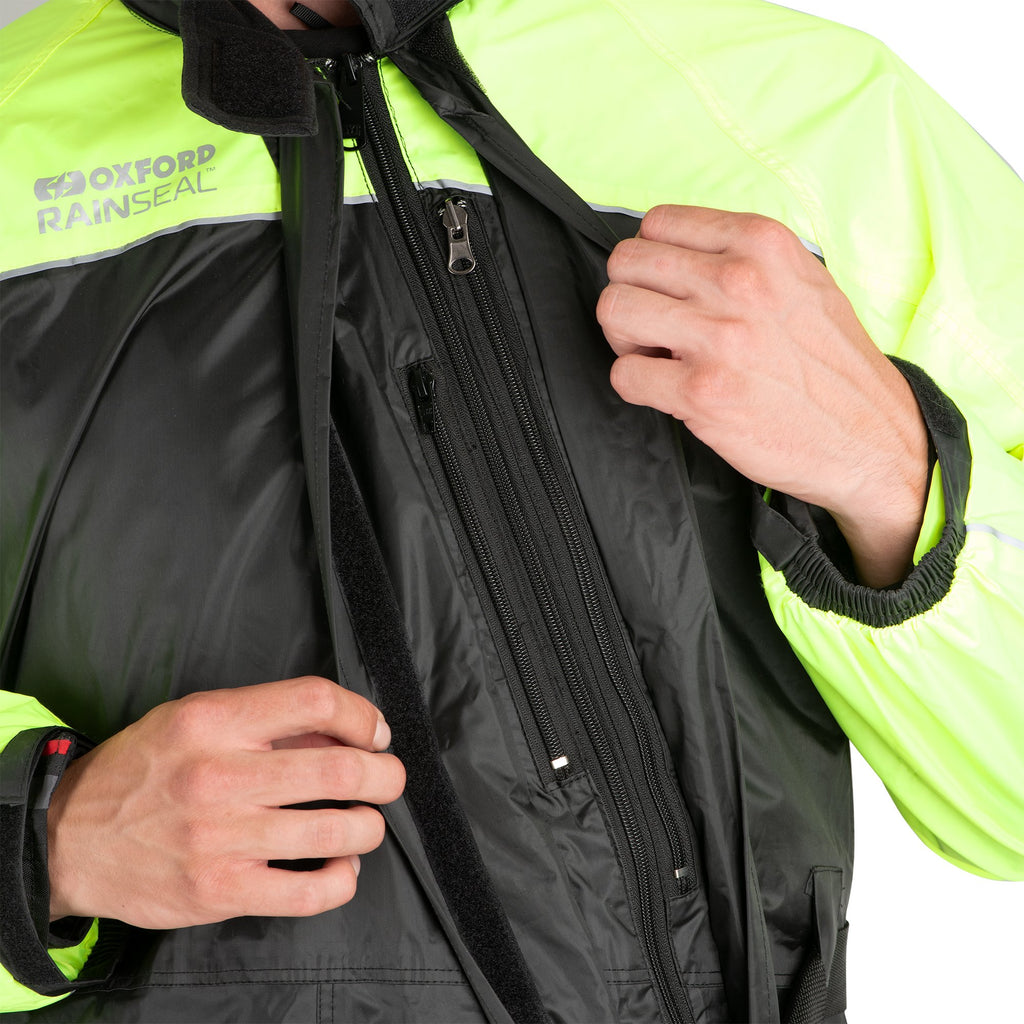 Oxford Rainseal Oversuit - Black/Fluo