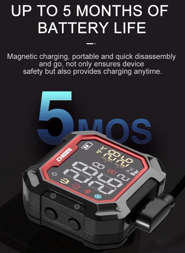 Chigee G3 External Tyre Pressure Monitor in Black (TPMS) - MFP0073..