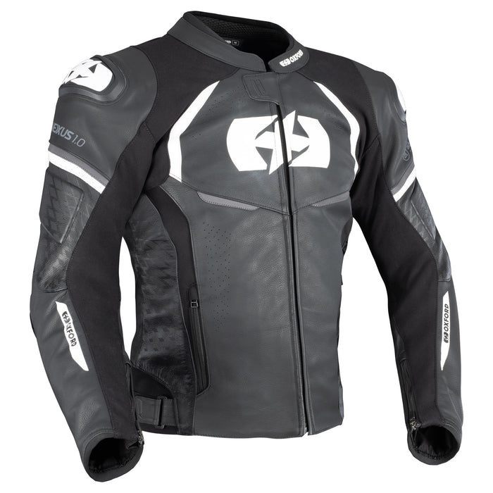 Oxford Nexus 1.0 Leather MS Jkt Blk/Wht - LM228102...