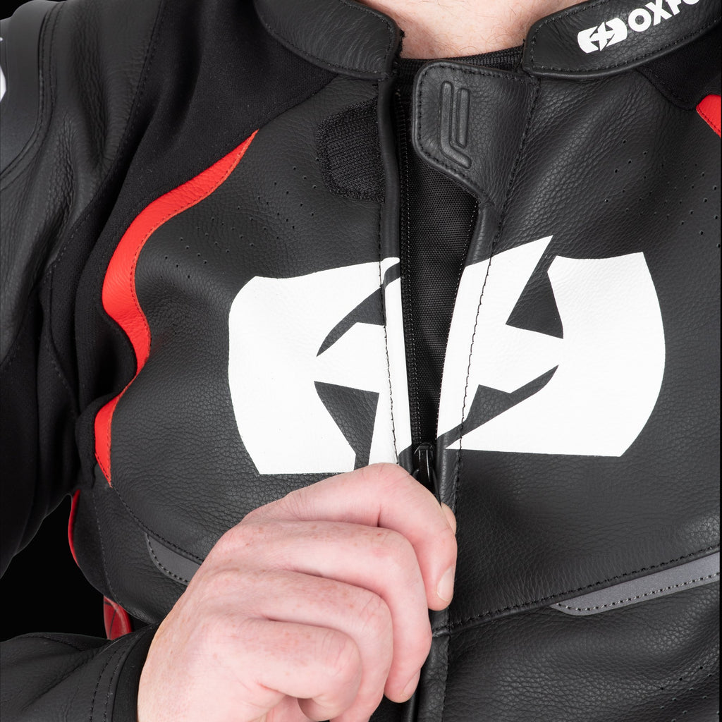 Oxford Nexus 1.0 Leather MS Jkt Blk/Red