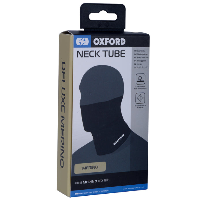 Oxford Deluxe Neck Tube Merino Black - CA125