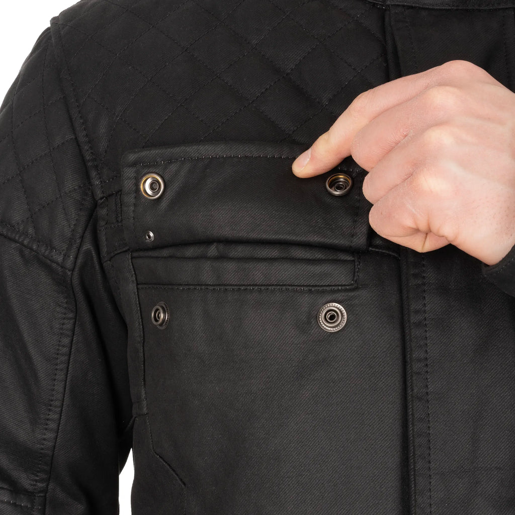 Oxford Hardy 2.0 Wax Men’s Jacket in Black or Khaki - TM25040..