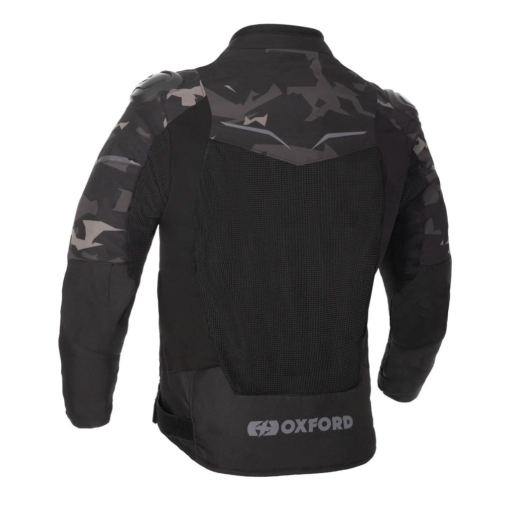 Oxford Omega 1.0 Air Mesh Jacket in Blk/Wht, Blk/Grn & Blk/Camo/Fluo - TM25310..