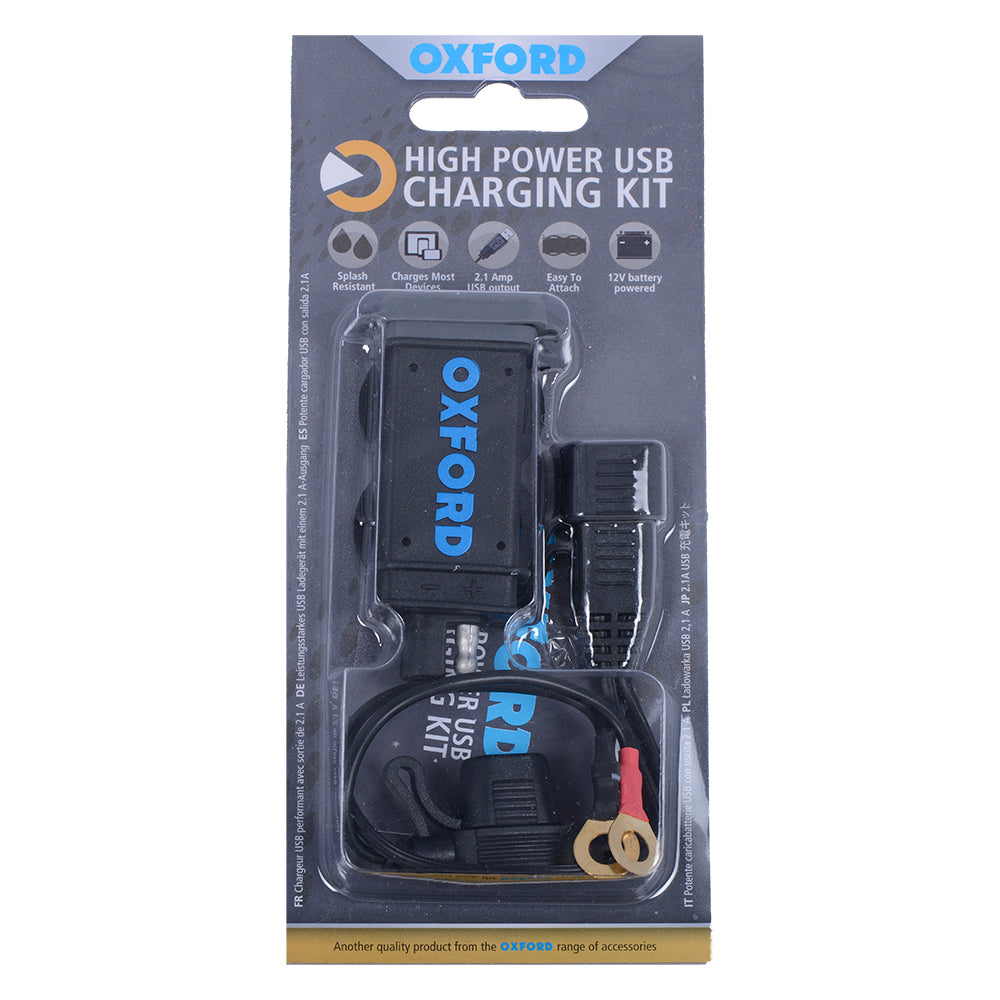 Oxford USB 2.1Amp Fused power charging kit - EL114