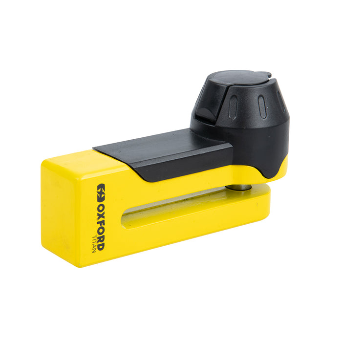 Oxford Titan 10mm Pin Disc Lock incl. Pouch - Black LK485 / Yellow LK486..