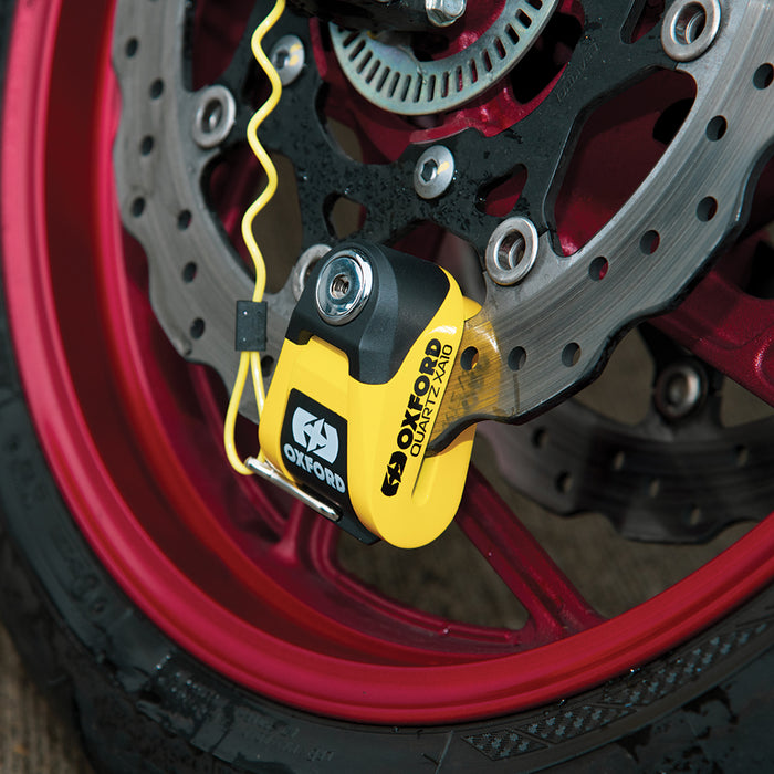 Oxford Quartz XA10 Alarm Disc Lock Yellow/Black - LK216...
