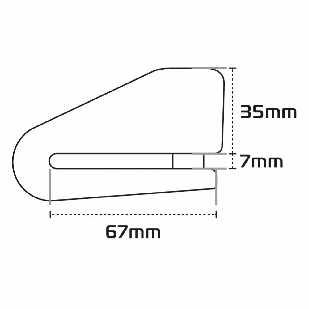 Oxford Alpha XA14 Alarm Disc Lock - Yellow LK217 / Black LK218..
