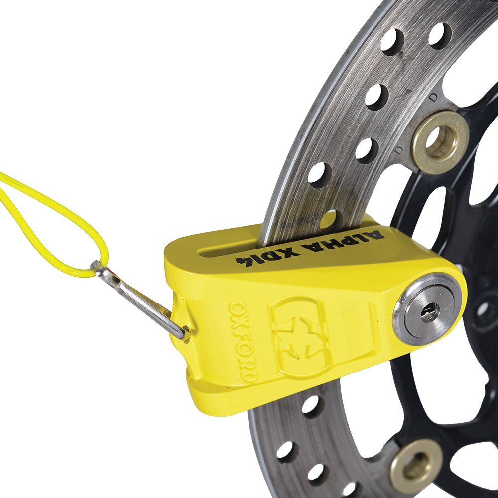 Oxford Alpha XD14 Disc Lock (14mm pin) - Yellow LK276 / Black LK275..
